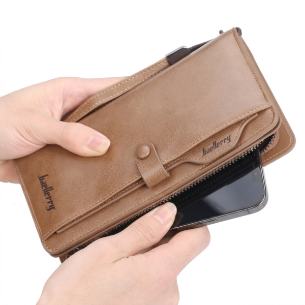 f9289fd86c812bf5846c532f63edaf7b Balebaily Long Zipper Wallet for Men & Women PU Leather Wallet with 15 Card Slots Phone Pocket and Photo Window