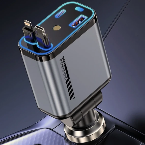fa5981f17e01c4942d2588991c485496 4 In 1 Multi Functional Car Charger Fast Charging With Star Light Providing Durable Quality