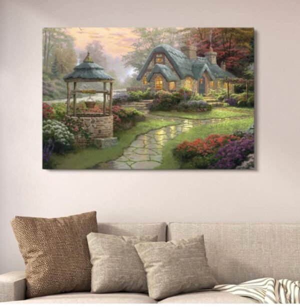 fa6d46296c280c75c9a797fd2ae50b93 Make A Wish Cottage Canvas Art With Double Tape | 12x16 Inches