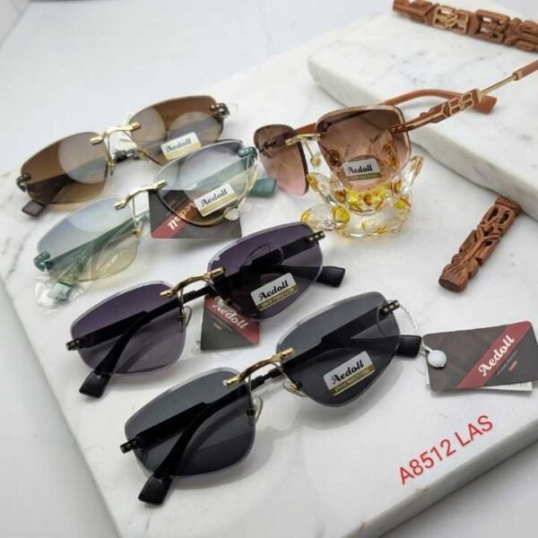 fad7fd6ad1f2f59963f8d40841599854 A8512 LAS - Ladies Fancy Rimless Sunglasses Stylish Fashion Eyewear With Gradient Lenses