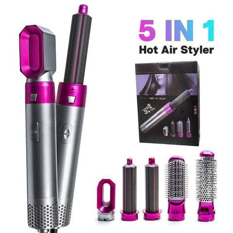 fb62b8903eeae33d346aa114e7d0508d High Quality 5 In 1 Hair Styler Hot Air Brush Volumizer Straightener Curler Durable Portable Practical Choice For Salon Style At Home