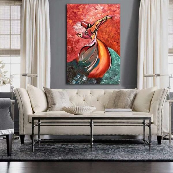 fb9a239568f4ed088e06652f56dcabaa Rumi Whirling Dervish Sufi Painting Canvas Wall Art With Double Tape | 12x16 Inches