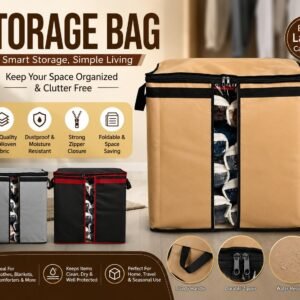 fbbf878952be98c67fb886018dda186e Heavy-Duty 110GSM Storage Bag – Foldable Closet Organizer for Clothes, Quilts & Blankets