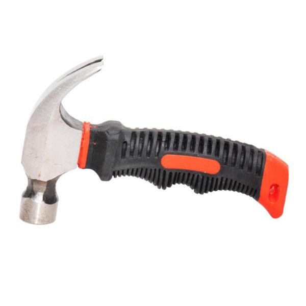 fd551fe4d8747a6afe871bfaa1eb8ae4 Small Heavy-Duty Stubby Claw Hammer - Polished Steel Head With Black Rubberized Grip And Red Accent For Precision And Control