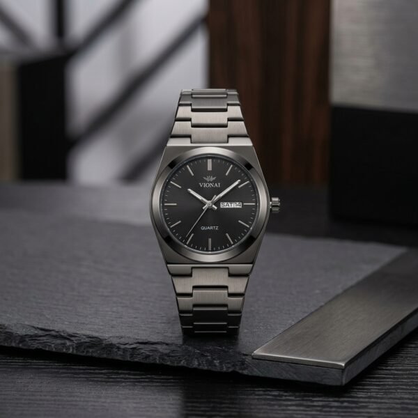 Wokai Stainless Steel Waterproof Men’s Watch – Stylish Durable Wristwatch for Everyday Wear