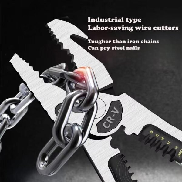 ff3fe9acd71d3a63f9ba3d88b439ff02 Heavy Duty 9 In 1 Multi Function Pliers Nail Pry Wire Stripper Cutter CR V Steel Professional Tool