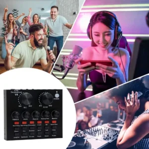 ffa0256d071acd7829cb5f8fdba7d926 V8 Bm-800 Podcast Mic Set With Live Sound Card Condenser Microphone With Rechargeable 12 Kinds Of Auxiliary Background For Karaoke Singing Youtube Recording Mic