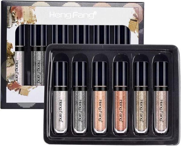 imgi_67_07f099f79c36d732f49404134882f785 HENG FANG 6 Pcs Liquid Diamond Glitter Eyeshadows Set – Waterproof, Long-Lasting, Vibrant Colors with Lightweight Texture for Bold & Sparkling Eye Makeup