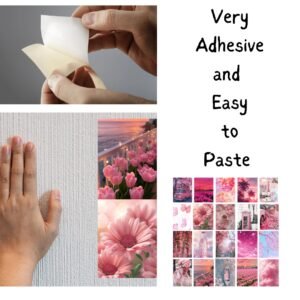 imgi_79_76d8d6318e3a826eac4647044b0ebae9 Pack of 20 Pink Wall Collage Set Aesthetic Stickers for Bedroom Decor