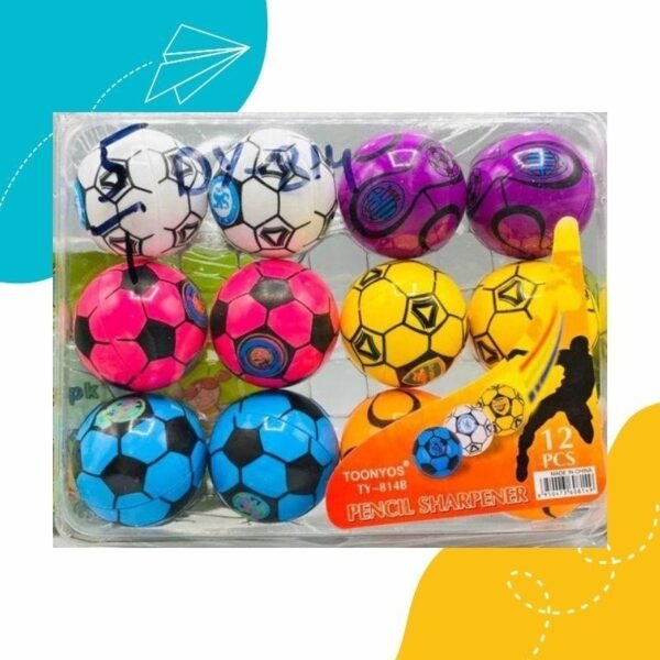 imgi_7_60-1_dcb415f1-aa70-44ed-b109-df1914ff32a3 Football Shape Pencil Sharpener Set – Pack of 12 | Fun & Durable Stationery for Kids, Students, and Office Use | Compact & Easy to Use Sharpeners (Random Color)
