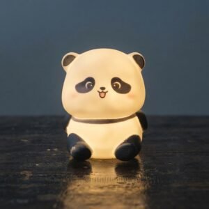 Cute Mini Panda LED Night Light Rechargeable Touch Lamp Adorable Portable Silicone Night Light For Kids Bedroom And Nursery Illumination