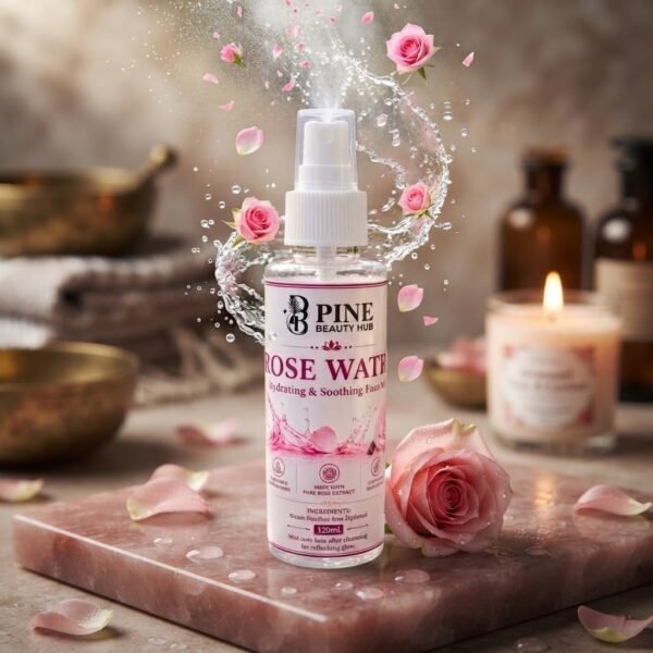 Premium Rose Water Face Mist – Natural Skin Toner & Refreshing Makeup Setting Spray | 120ml
