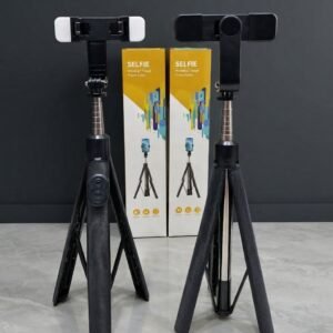 4 In 1 Selfie Stick Tripod With Bluetooth Remote Connection Mobile Holder