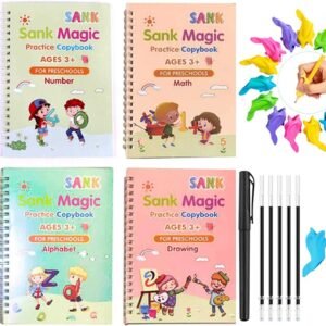 088e6454bc159020d08c6008e3dbafe7 Sank Magic Book for Kids Set Of 4 Books – Reusable Learning & Writing Practice Book | Educational Activity Book for Children