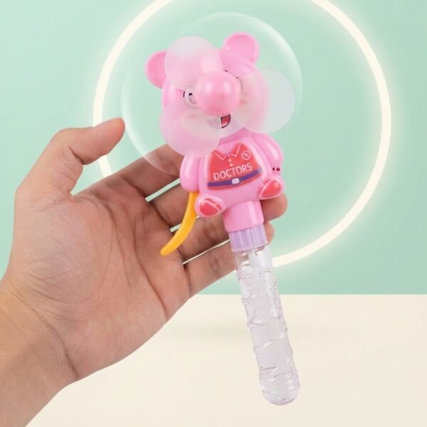 0b7f5f41df33fdc27e8946a53a0482b5 Bubble Manual Fan 2 In 1 - Toy Accessory Designed For Entertainment And Daily Play Routine (Random Color)
