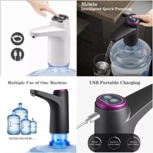 0f59c014ff277281148c9dbe306cc3b7 Touch Intelligent Electric Water Pump – Rechargeable Automatic Dispenser For Bottled Water With One -Touch Operation (Random Color)
