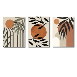 19ee9ce51811ef9a5f91cc48eb82b535-1 Set of 3 Abstract Wall Art Frames - MDF Board