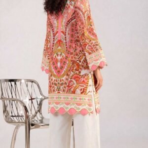 Women’s Pink Cutwork 2-Piece Stitched Co-Ord Set/Kameez Shalwar