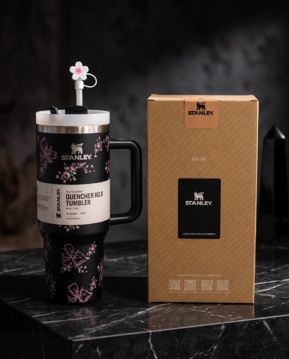 Stanley 40oz (1200ml) Premium Stainless Steel Tumbler - Black Printed