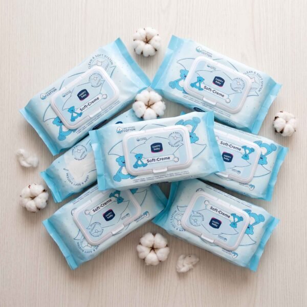 Soft-Creme Baby Wipes | 100% Cotton | Alcohol Free | Best Quality with light Fragrance