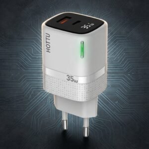 2a13dd815676a64fbe3c156e75d54340 HOTTU FC11 35W Full Protocol Super Fast Charger – USB-C PD & USB-A QC 3.0 Dual Port Wall Charger