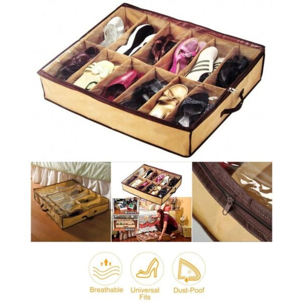 Shoe Organizer Storage Box Under Bed Random Color