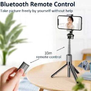 Adjustable Selfie Stick with Tripod Stand & Wireless Bluetooth Remote