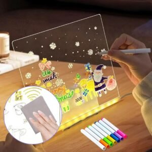35c008688cbcad4a8ffe1d0e216f0727 LED Light-up Acrylic Message/Erase Board with Markers size 15x15