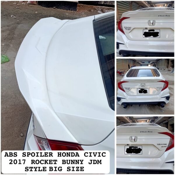 36e9ff237721e17e889ba0f6944efa5a ABS Trunk Spoiler For Honda Civic 2017 Rocket Bunny JDM Style Rear Wing Accessories