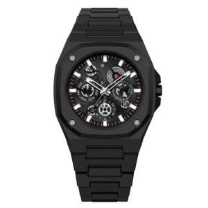 3e807a2626424d931c16d4836981001d Premium Black Stainless Steel Waterproof Men’s Watch – Luxury Multi-Dial Design (With Box)