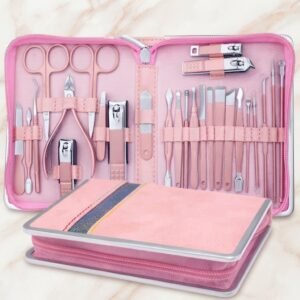 46d2a9941aa72403cdbdf798b4343b8c 26 In 1 Professional Manicure Set Nail Clipper Kit Pedicure Grooming Tools Portable Travel Case