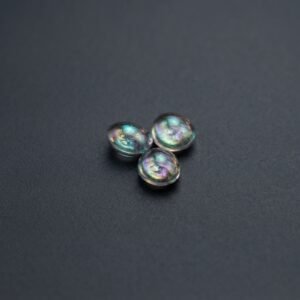 Ladies Shiny Round Shape Buttons Decorative Fasteners For Clothing And Crafts - Pack of 70