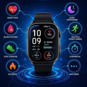 Ultra 3 Pro Smart Watch with 7 Strap Combo | Bluetooth Calling Smartwatch for Men & Women with Fitness Tracker, Heart Rate Monitor & Wireless Charging.