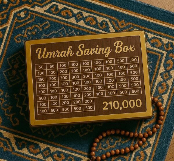 4d580026bba21422aca00e4ca1104881 Wooden Umrah Saving Box – Premium 210,000 Goal Money Box For Umrah Fund, Elegant Islamic Design Charity And Donation Storage Box