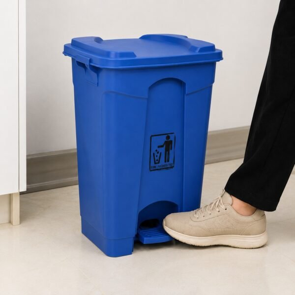 56cf39969d5bb0dec85679bed181df07 Royal 15L Plastic Pedal Bin (25 cm × 39cm) – Heavy-Duty Foot-Operated Dustbin for Commercial & Office Use (Random colours)