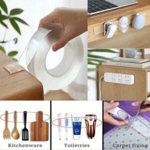 5befac1e03afb7351f3d7690bc4d750f Nano Tape Double Side Tape 4 Meter | Washable Reusable Tape (3 Meter)