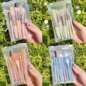 5cf8a1f7f4f50cb5fc670eb689a93343 8 Pcs Makeup Brush Set High Quality Synthetic Bristles Durable Handles With Travel Pouch Random Colors