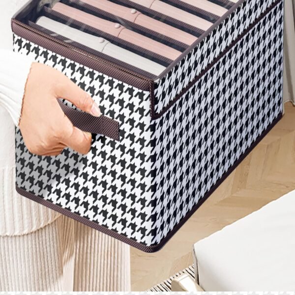 Clothes Storage Organizer Box Foldable Wardrobe Container Bin With Lid For Blankets Quilts Apparel And Closet Home Organization
