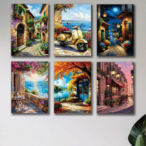 752330454581f7b3f969b5981d013180 Set of 6 Premium Wall Art Photo Tiles | Size : 8.27 × 11.69 inches
