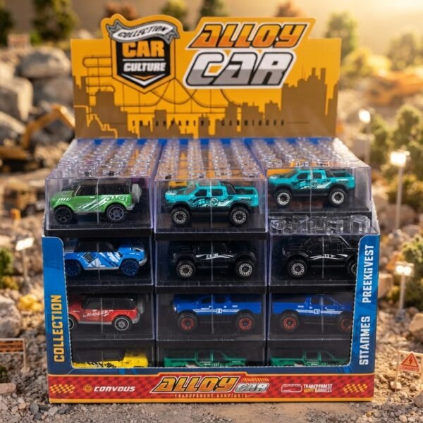 769367680af731249b3a7b98fe41d74e 1 Pc - Die Cast Alloy Car Toy Transparent Block Carriage - Toy Accessory Designed For Entertainment And Daily Play Routine (Random Color & Design)