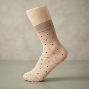 7ab33db74c7ed8d7e558ab4394c8819a Dot Jacquard High-Elastic Ultra-Thin Breathable Socks for Ladies (Pack of 10 Pair)
