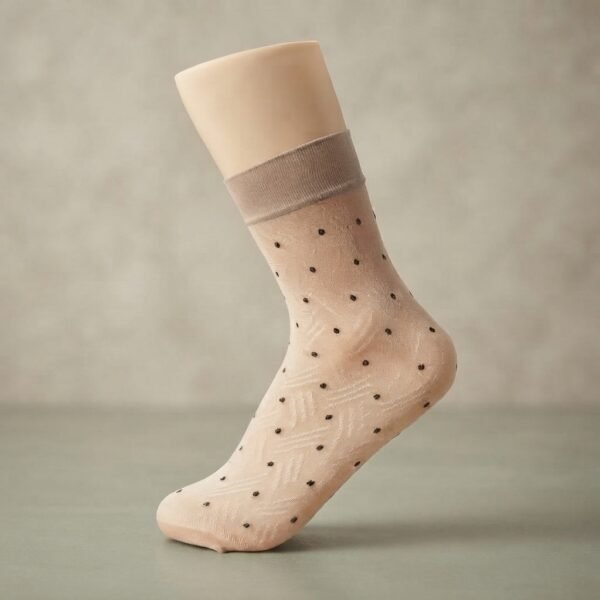 7ab33db74c7ed8d7e558ab4394c8819a Dot Jacquard High-Elastic Ultra-Thin Breathable Socks for Ladies (Pack of 10 Pair)