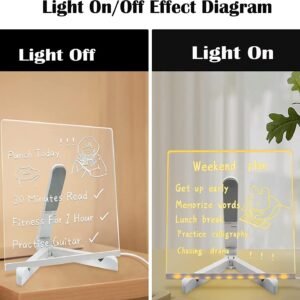 Acrylic LED Board With Stand & Colours 20x20cm