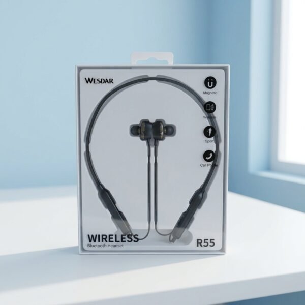 7c5eb631e75c07ba3fbfc919f2d497fa Wesdar R55 Wireless Bluetooth Neckband Earphones