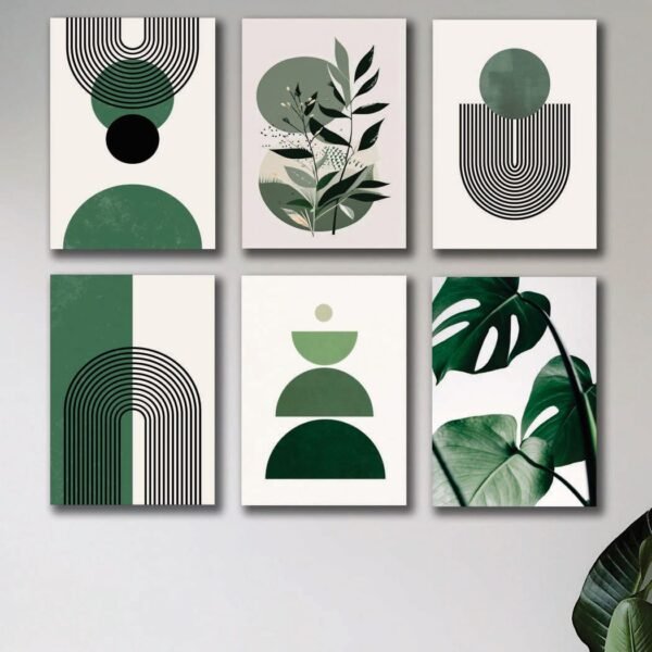 Set of 6 Modern Wall Art Photo Tiles For Homes And Offices