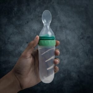 83e2185d5a3158a428edc42515fa7368 Imported Premium 90ml Baby Spoon Feeder – Full Soft Silicone Squeezy Training Bottle for Semi-Solid Food, Milk & Fruit Mash – Leakproof