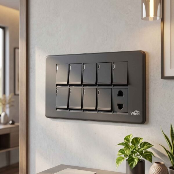 WIND Charcoal Grey Switch Board