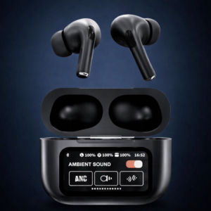 Premium Black Display AirPods – Stylish Wireless Earbuds with LED Display Case