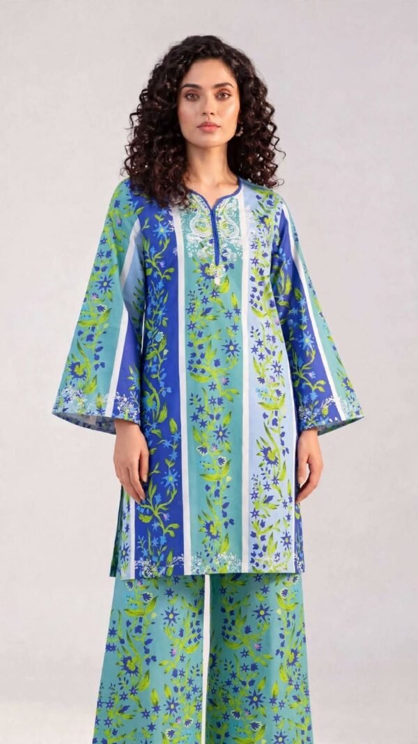 Women’s 2-Piece Pret Stitched Lawn Co-Ord Set/Kameez Shalwar Fashion And Apparel Accessory For Party And Festivals
