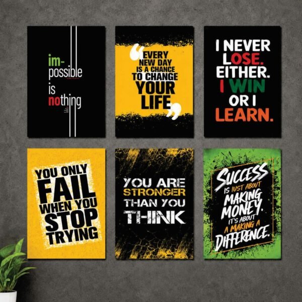 Set of 6 Premium Wall Art Photo Tiles – Modern Home Decor Sets